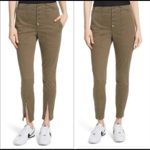 A.L.C. Ezra High Rise Button Fly Zipper Cuff Pants